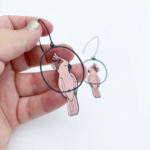 Pink Cockatoo Earrings - Image 2