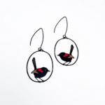 Red Back Wren Earrings