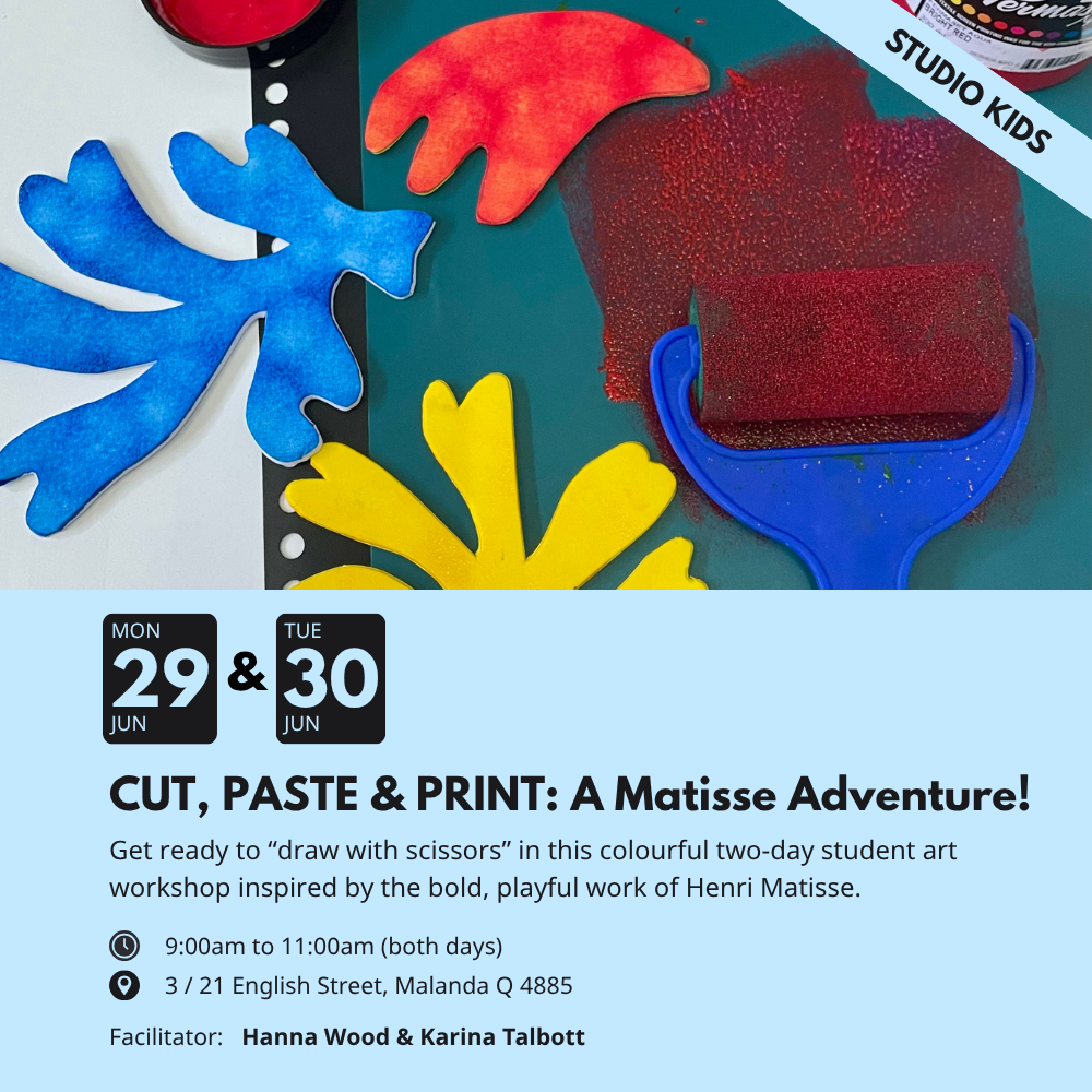 Curlew Arts - Workshop - A Matisse Adventure CUT, PASTE, & PRINT: A Matisse Adventure! - Image 1