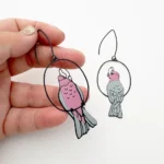 Pink Galah Earrings - Image 2