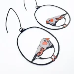 Zebra Finch Earrings - Image 3